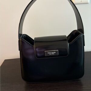 Kate Spade Glossy Black Shoulder Bag